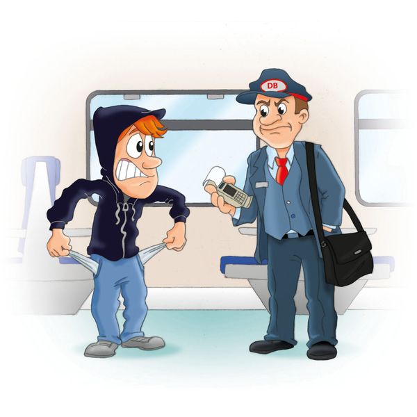 „Schwarzfahrer“: Schwarzfahren kann teuer werden. Doch viele, die sich dem Risiko aussetzen erwischt zu werden, lösen deshalb keinen Fahrschein, weil es am nötigen Kleingeld mangelt. Das war laut ACE früher nicht anders: Ohne Geld sieht es eben schwarz aus. Schwarz kommt aus dem Jiddischen und bedeutete Armut. Schwarzfahren, schwarzsehen, nicht zuletzt der Schwarzmarkt – all diese Begriffe deuten darauf hin, dass Geldnot mit im Spiel war. Nur beim Schwarzgeld mag man dies nicht so recht glauben ... . (Bild: ACE/Bartmus)