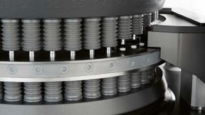 Ima’s Domina tablet press with Dynamicam technology was evaluated for its ability to improve die filling and process robustness when tableting poorly flowable powders. (Source: Ima)