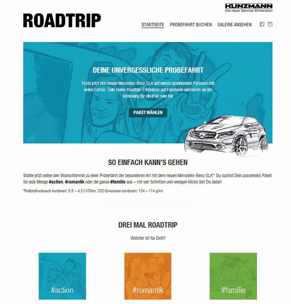 So geht Social-Media-Marketing heute: Die Kunzmann-Kunden posten ihre Probefahrt-Erfahrungen mit dem neuen Mercedes GLA bei Facebook und Instagram. (Foto: Richter)