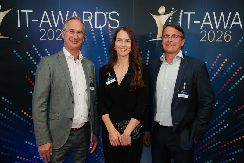 (V. l.) Ralf Keck (WAGNER Group), Annette Keil (Salesforce) und Alexander Tlusti (Fsas Technologies).  (Bild: Manuel Emme Fotografie)