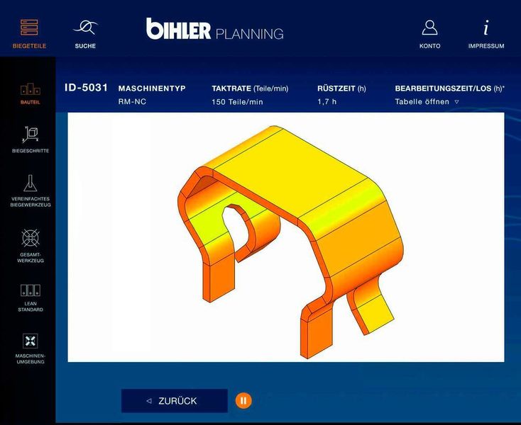 Die Bihler-Web-App „Planning“. (Bihler)
