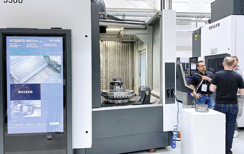 Innen- und Aussenverzahnungen jeglicher Art lassen sich auf Heller Standard-5-Achs-Bearbeitungszentren mit Drehfunktionalität problemlos herstellen. (Anne Richter, SMM)