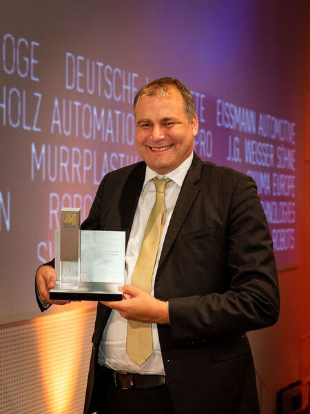 Der Gewinner in der Kategorie Start-up: Roboception GmbH (München) mit Rcvisard. (Bausewein / Vogel Communications Group)