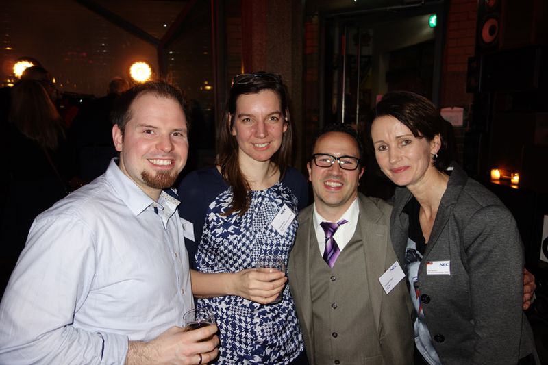 (v. l.) Christian Tienemann, Tech Data, Silvana Worg, NEC, Thomas Krüger, Ingram Micro und Katja Neumann, NEC (IT-BUSINESS)