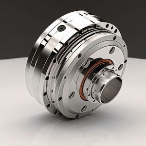 Exzenterwelle, Gehäuse und Flansch des Twinspin-Untersetzungsgetriebes von Spinea, das Robotern Dynamik gibt. Junker-Schleifmaschinen verleihen dem System die nötige Präzision.