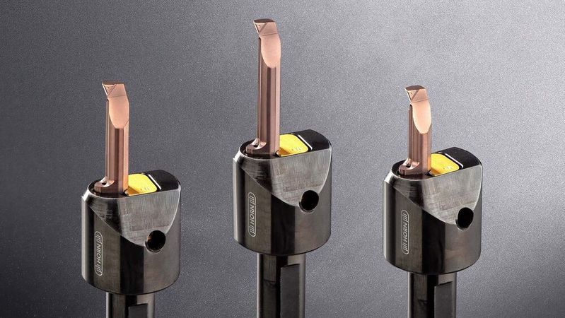 Horn Supermini type 105 universal boring system with sintered GM chip-breaker geometry.(Source:  Horn Cutting Tools)