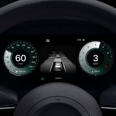 Apple now also features on the speedometer. (Apple)