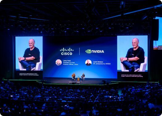 „Unternehmen müssen KI direkt dorthin bringen können, wo ihre Daten liegen“, erklärte Justin Boitano, Vice President of Enterprise AI bei Nvidia.(Bild:  Cisco)
