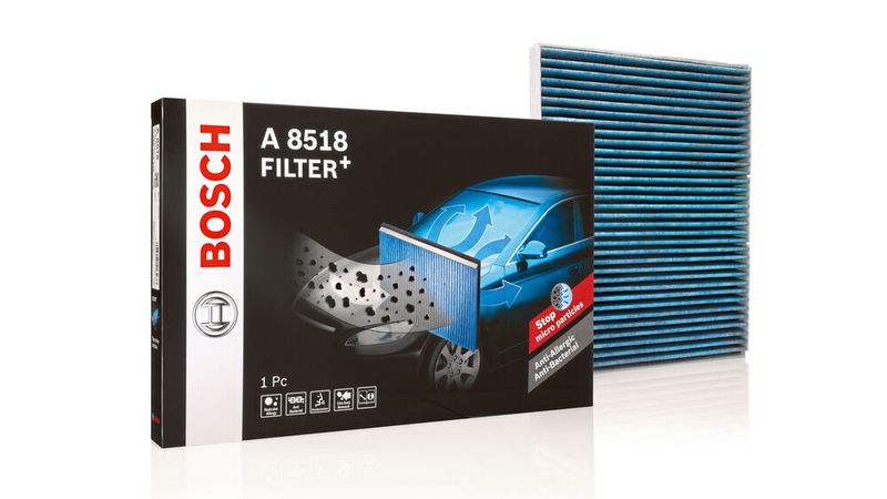 Der Zulieferer Bosch hat für über 90 Prozent der Elektroautos und Plug-in-Hybride auf dem europäischen Markt den passenden Innenraumfilter parat. Insgesamt stehen im Portfolio über 600 Innenraumfiltertypen für die unterschiedlichsten Modelle zur Verfügung. (Bild: Bosch)