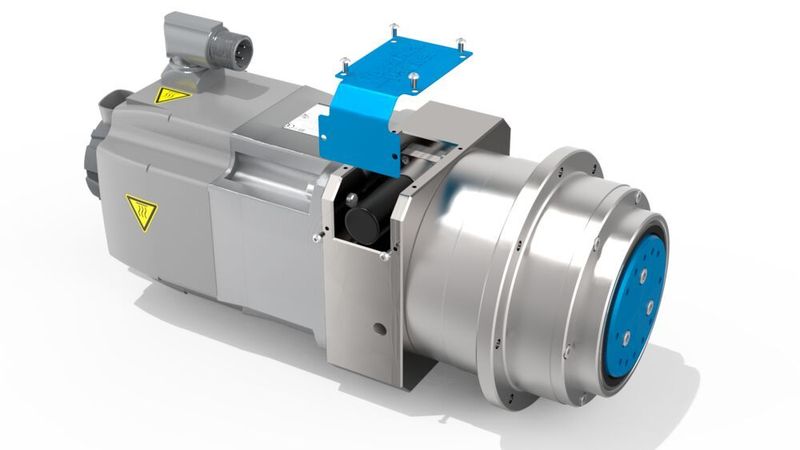 Das System, über das die Vorspannung eingestellt wird, ist vollständig ins Getriebegehäuse integriert und nach außen hin nur durch seinen elektrischen Anschluss erkennbar.  (Roschiwal + Partner)