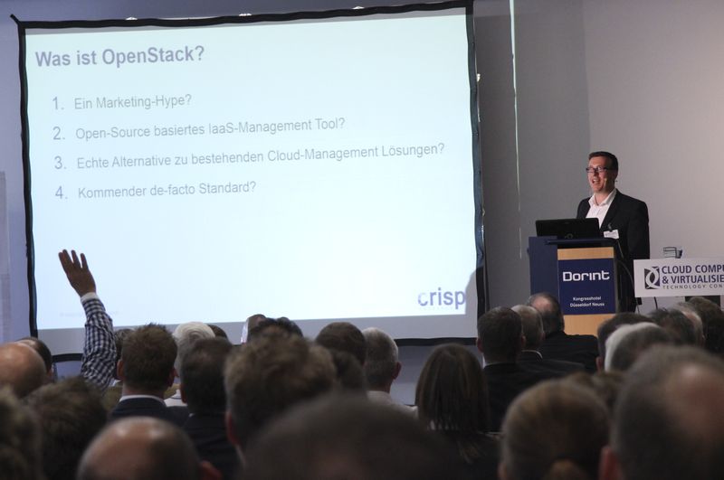»Was ist OpenStack?« lautete eine der Fragen in der Keynote von Steve Janata, Crisp Research (Vogel IT-Akademie)