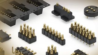 Federkontaktstifte: Auch Batteriekontakte genannt, werden in vielen Anwendungen verwendet. Die Kontaktierung erfolgt nicht wie bei konventionellen Steckverbindern durch das Einstecken eines Stiftes in eine Buchse, sondern durch Antasten mittels eines federunterstützten Stiftes. Ein wesentlicher Vorteil dieser Technik besteht in der hohen Funktionssicherheit und Lebensdauer.  (Mill Max)