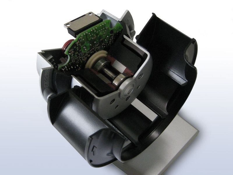 BLDC Motor in Außenläuferbauweise: Der Stator liegt im inneren des Rotors, der sich um den Stator dreht. (Danfoss)