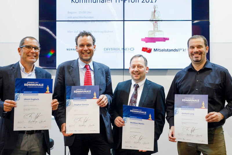 Von links: Ulrich Englisch, Stephan Grosser, Matthias Martin und Gerhard Lang  (NürnbergMesse GmbH)