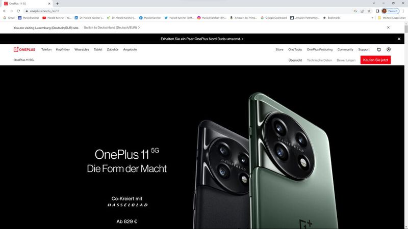 Beim Wi-Fi-7-Handy OnePlus11 5G fehlen genaue WLAN-Speed-Angaben. Auch hier steht die Kamera im Vordergrund, die zusammen mit Hasselblad entwickelt wurde. (Bild: Oneplus)