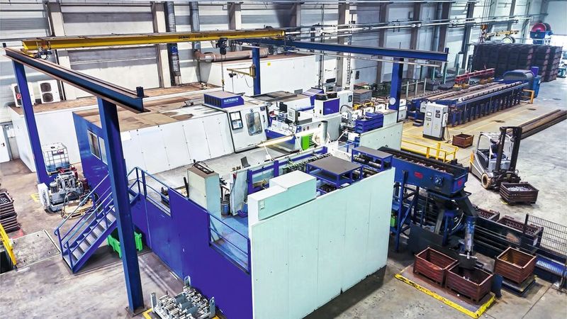 The Hatebur AMP70XL forging system at the Stratzdorf plant – the heart of the production of rotationally symmetric forged parts with a cycle rate of 70 parts per minute (Image:Emag)