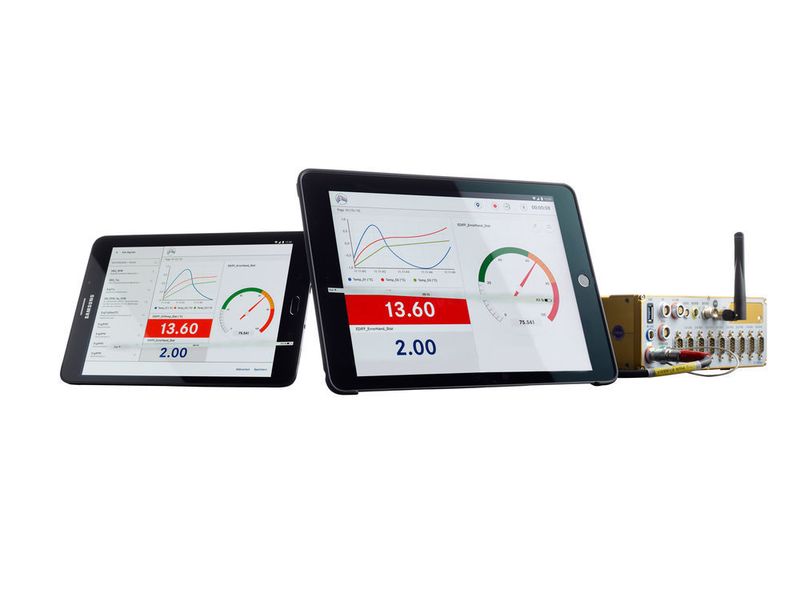 Ipetronik develops a platform-independent driver display system for real-time data visualisation. The wireless data logger display features cross-platform technology for web browsers, Android and iOS devices. The new technology meets the display requirements of mobile measurement technology, as measurement data can now be visualized in real time on all end devices. The usability, design and functionality of the app have also been extended and improved so that the current requirements are also met here. At the fair in hall 1, booth 415.
 (IPETRONIK GmbH & Co. KG / Kaus Hohnwald)