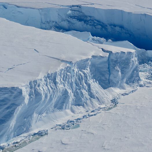 The Thwaites Ice Shelf in Antarctica