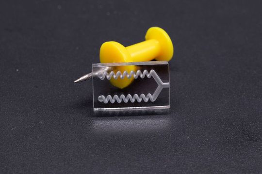 BMF Clear enables scalable production of microfluidic devices, micro lenses, and integrated optical interfaces.(Source:  Boston Micro Fabrication)