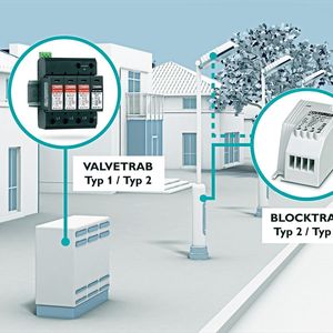 Bild 2: Über den sogenannten L'-Anschluss wird die Signalisierung an die Lampe übertragen. Hat die Abtrennvorrichtung des Überspannungsschutzes (SPD) aufgrund einer Überlastung ausgelöst, wird die Leuchte ebenfalls galvanisch vom Netz getrennt und somit vor weiteren Überspannungen geschützt.(Bild:  Phoenix Contact)