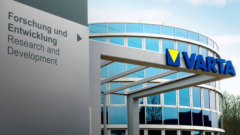 Vartas Forschungs- und Entwicklungszentrum am Hauptsitz in Ellwangen (Baden-Württemberg).(Bild:  Varta)
