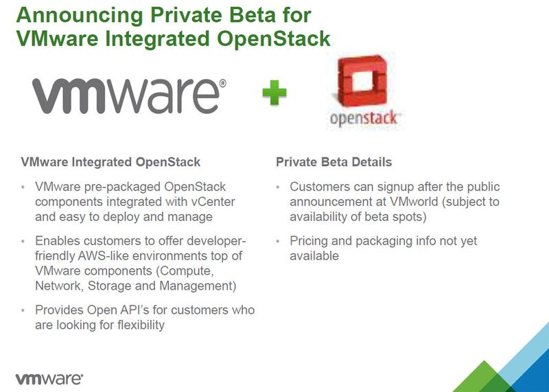 Abbildung 8: VMware macht Fortschritte bei der Integration von OpenStack. (Bild: VMware)