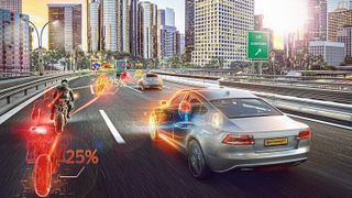 Mobile Edge Computing zusammen mit 5G ermöglicht autonomes Fahren. Die Rechenlast muss nicht aufwendig in die Cloud transportiert werden, sondern kann vor Ort (an der Edge) erfolgen. (Continental)