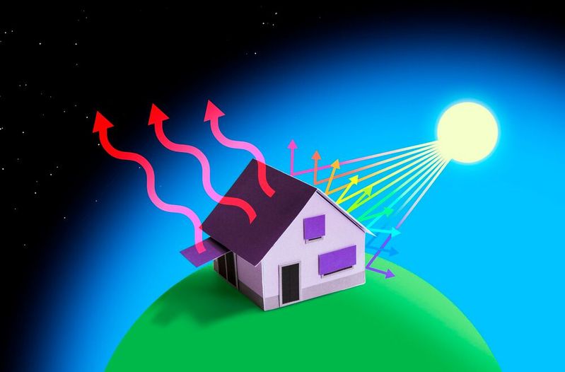 So sieht die sogenannte passive Tageskühlung aus. Dabei wird keine Sonnenstrahlung absorbiert, aber thermische Energie ins Weltall reflektiert. Die neuen Kühlfolien aus alten Chipstüten funktionieren genau nach diesem Prinzip und können sogar von Laien hergestellt werden.