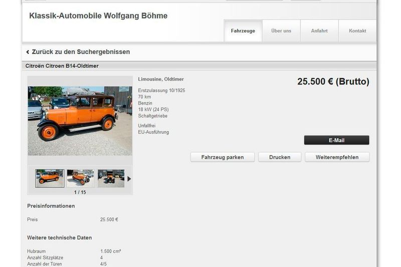 Auch der Citroën B14 soll durch die Flammen zerstört worden sein. (Screenshot)