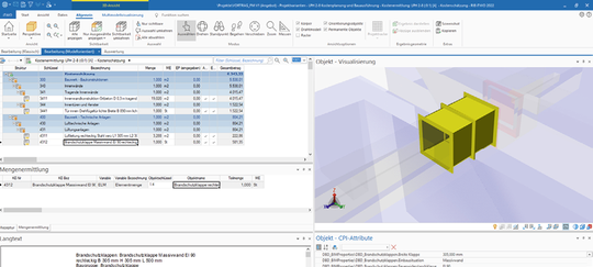Das DBD-BIM-Plugin erzeugt vollautomatisch standardleistungsbuchkompatible Kostenelemente und legt somit die Grundsteine für eine VOB-gerechte Ausschreibung. (Bild:  RIB Software GmbH)
