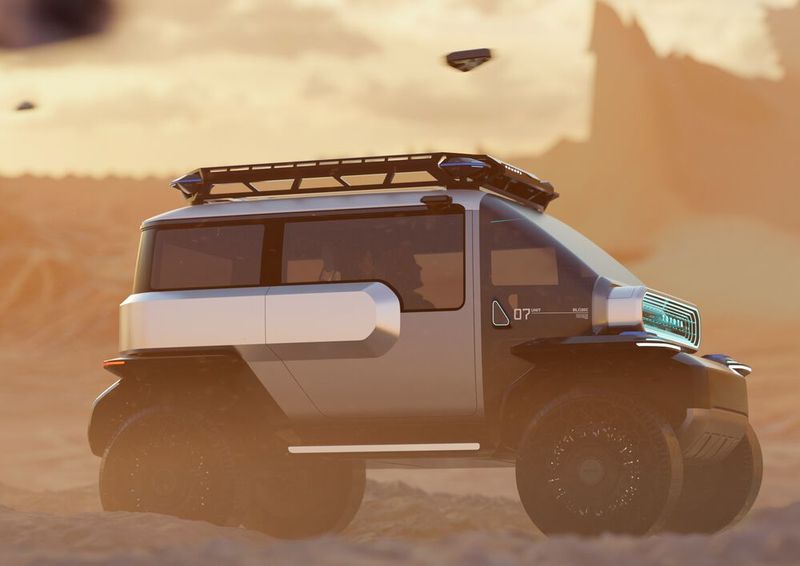 Der BLC steht auf luftlosen Rädern, weshalb seine Nutzer keine Reifenpannen fürchten müssen. (Bild: Toyota)