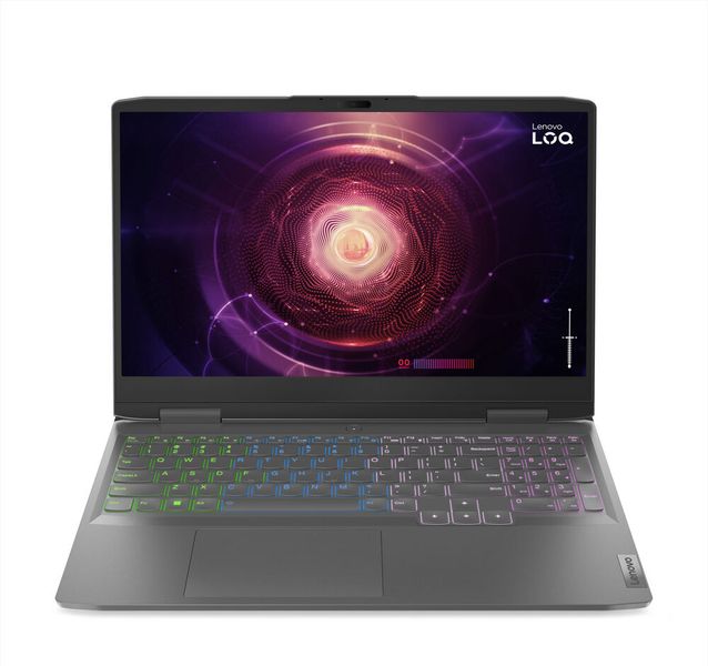 Das Gaming-Notebook Lenovo LOQ 15APH8 löst mit 2.560 x 1.440 Pixel auf und ist 350 Nit hell. (Bild: Lenovo)