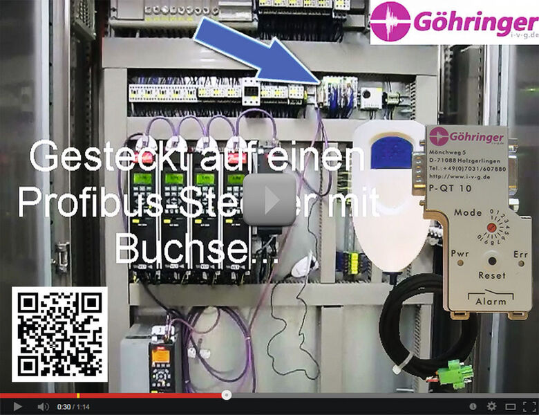 Auf dem Youtube-Kanal von Hans-Ludwig Göhringer sind verschiedene Videos zur Fehlersuche mit dem Profibus-Quicktester P-QT10 mit Hupe abrufbar. (IVG Göhringer)