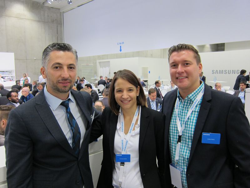 (v. l.) Nedzad Gutic, Vanessa Stoffel und Lukas Kalisz, Samsung (Bild: IT-BUSINESS)
