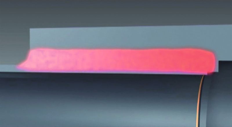 4) Chemical fusion: A homogenous joint is created from the fitting and pipe material together with the raw material in the cement. (Picture: GF Piping Systems)