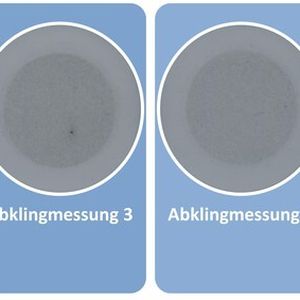 Analysefilter einer Qualifizierungsuntersuchung: Um die Effektivität der Extraktion zu bestimmen, wird eine sogenannte Abklingmessung beziehungsweise Qualifizierungsuntersuchung durchgeführt, bei der die Anzahl der Probenahmeschritte sechsmal wiederholt wird.