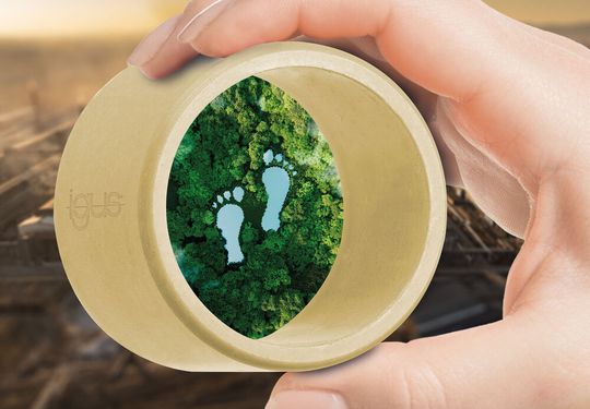Dans la boutique en ligne igus, les clients voient directement l'empreinte carbone du palier lisse en tribopolymère iglidur choisi. Cela leur facilite l'établissement du bilan carbone de leur application. Dans la boutique en ligne igus, les clients voient directement l'empreinte carbone du palier lisse en tribopolymère iglidur choisi. Cela leur facilite l'établissement du bilan carbone de leur application.