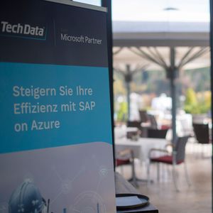 Die Begrüßung der Partner von Tech Data und Microsoft startetet Mittags auf der Dachterrasse. 