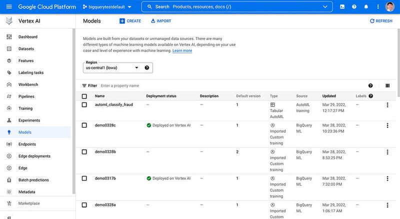 In Google Vertex müssen alle KI-Modelle registriert und verwaltet werden. (Google)