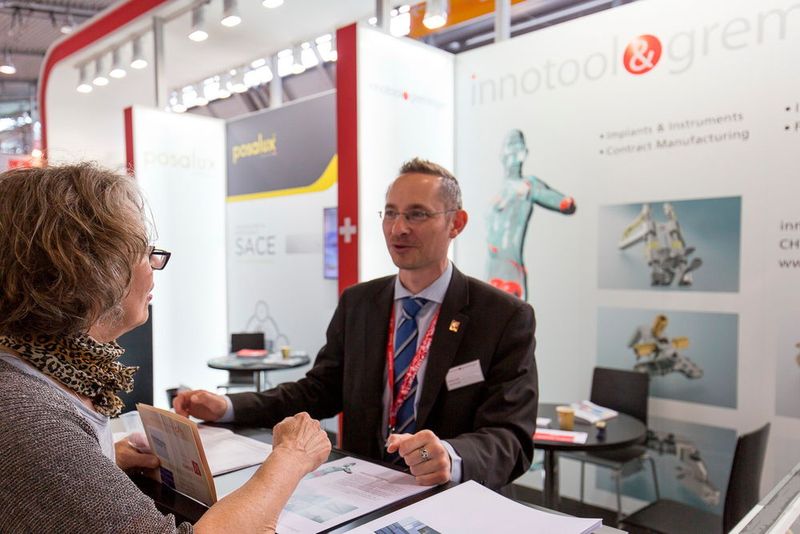 Der Swiss Pavilion auf der Medtec Europe. (Jonas Frey, Medical Cluster)