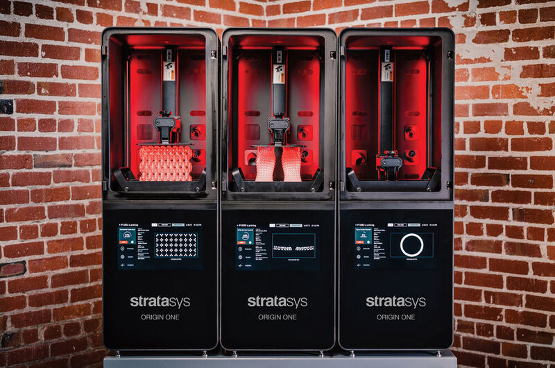 The new H350 3D printer is based on SAF technology, which enables manufacturers to produce thousands of parts consistently at a competitive and predictable unit cost and control the entire manufacturing process. (Stratasys)