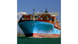 „Axel Maersk“ ist eines der Maersk-Schiffe, die mit dem Slow-Steaming-Upgrade-Kit von Wärtsilä ausgestattet werden. Bild: Wärtsilä (Archiv: Vogel Business Media)