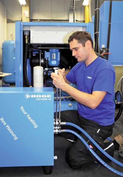 Für mehr Energieeffizienz, beispielsweise durch Wärmerückgewinnung, sind derzeit die Kompressorenhersteller gefordert. (Bild: Boge Kompressoren)
