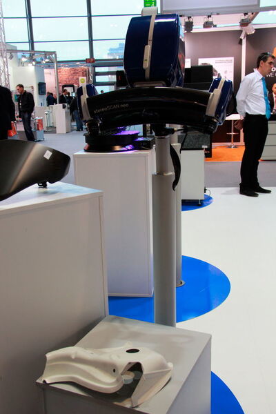 Scaner speziell für den 3D-Druck stellte beispielsweise Aicon 3D Systems vor. (Simone Käfer)