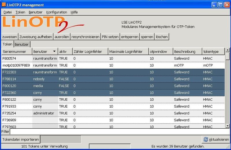LinOTP 2 hat jetzt auch eine Management-GUI für Windows. (Archiv: Vogel Business Media)