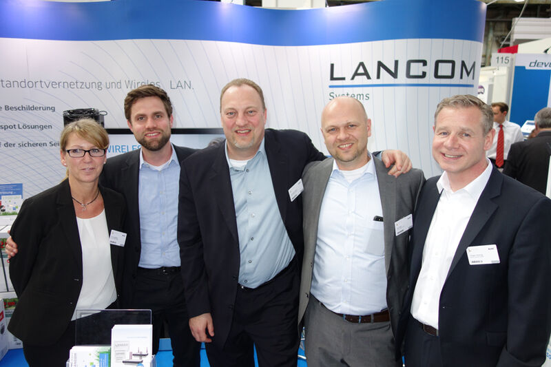 Das Lancom-Team stand für Fragen & Antworten bereit. (Bild: IT-BUSINESS)