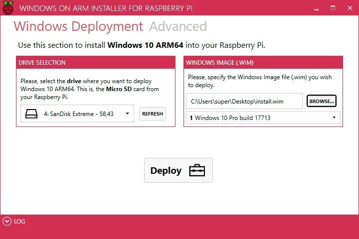 Mit Hilfe des Tools „Windows-on-ARM (WoA)-Deployer“ können Sie innerhalb weniger Mausklicks eine Installation von 