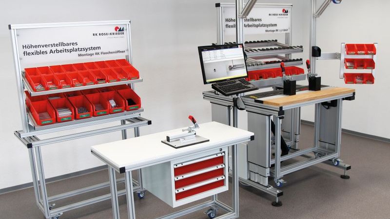 Auf Basis seines Produktbaukastens entwickelt RK Rose+Krieger ergonomische Arbeitsplatzsysteme.(RK Rose+Krieger)
