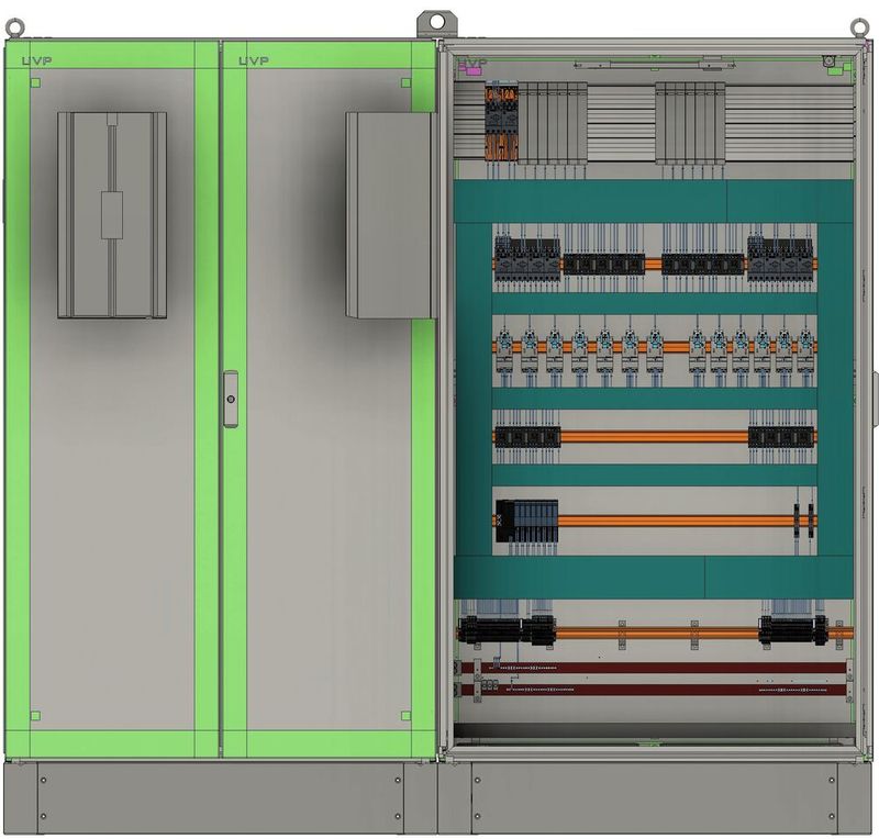 Digital twin: The paperless electrical enclosure corresponds 100 percent to the digital twin. At UVP, the digital twin stands above every process - from planning to final testing - and brings all data together as a digital representation of the enclosure.(Image: RRP)