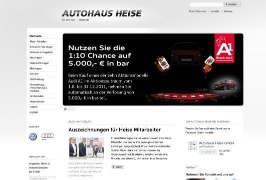 Die Onlinepräsenz www.autohaus-heise.de ist dynamisch aufgebaut und bietet immer aktuelle Informationen zum Autohaus. (Archiv: Vogel Business Media)
